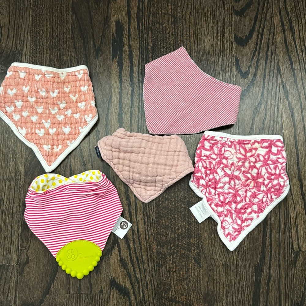 Baby girl bandana bibs
